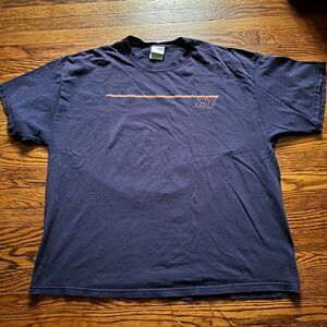 VTG Y2K Nike Silver Tag T-Shirt Navy Blue XXL Skater Street Grunge Retro